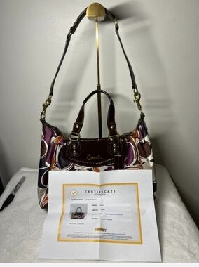 Coach Women's Multicolor Signature Satchel Bag 2012 No Callouts